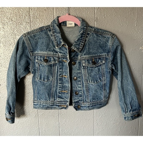 Vtg Disney Store Denim Jacket Mickey & Friends Embroidered Jean Jacket Youth S - Picture 2 of 4